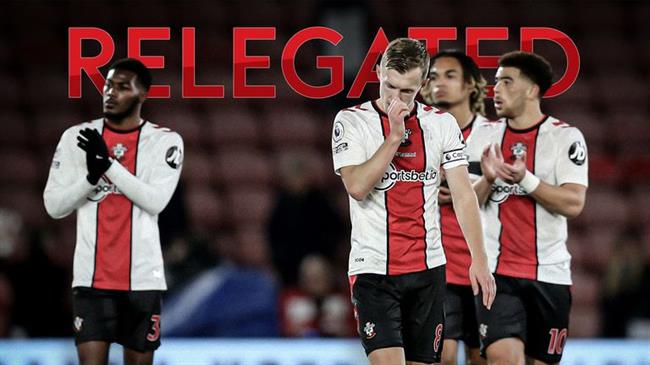 CLB đầu tiên xuống hạng ở Premier League 1 Southampton chính thức xuống hạng sau trận thua 0-2 trước Fulham
