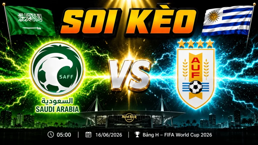 Soi kèo Ả Rập Saudi vs Uruguay World Cup 2026