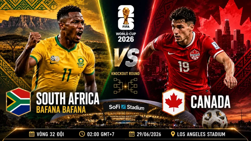 Soi Kèo Nam Phi vs Canada ngày 29/06 - Vòng 32 đội World Cup 2026 1 soi kèo Nam Phi vs Canada ngày 29/06