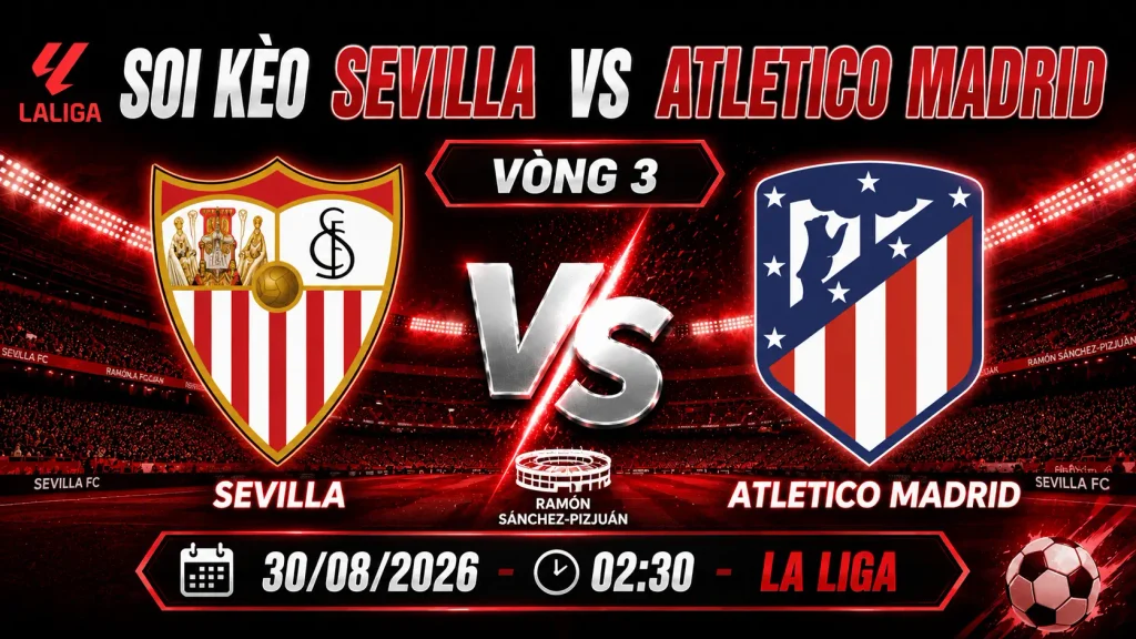 Soi kèo Sevilla vs Atletico Madrid tâm điểm vòng 3 La Liga